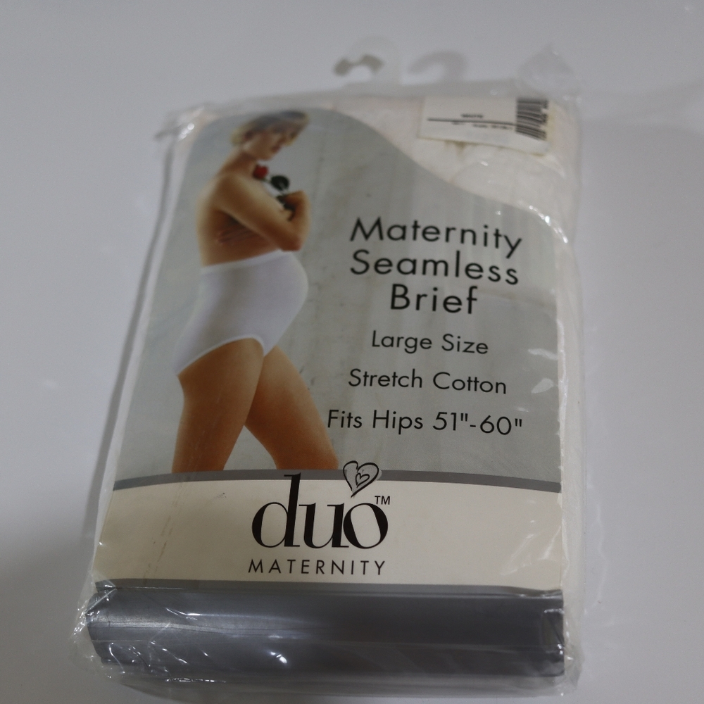 Duo Maternity Seamless Brief in White